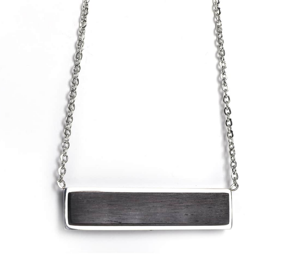 Customizable Wooden Bar Engravable Necklace