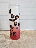 Red Glass Duck with Leopard Tumbler