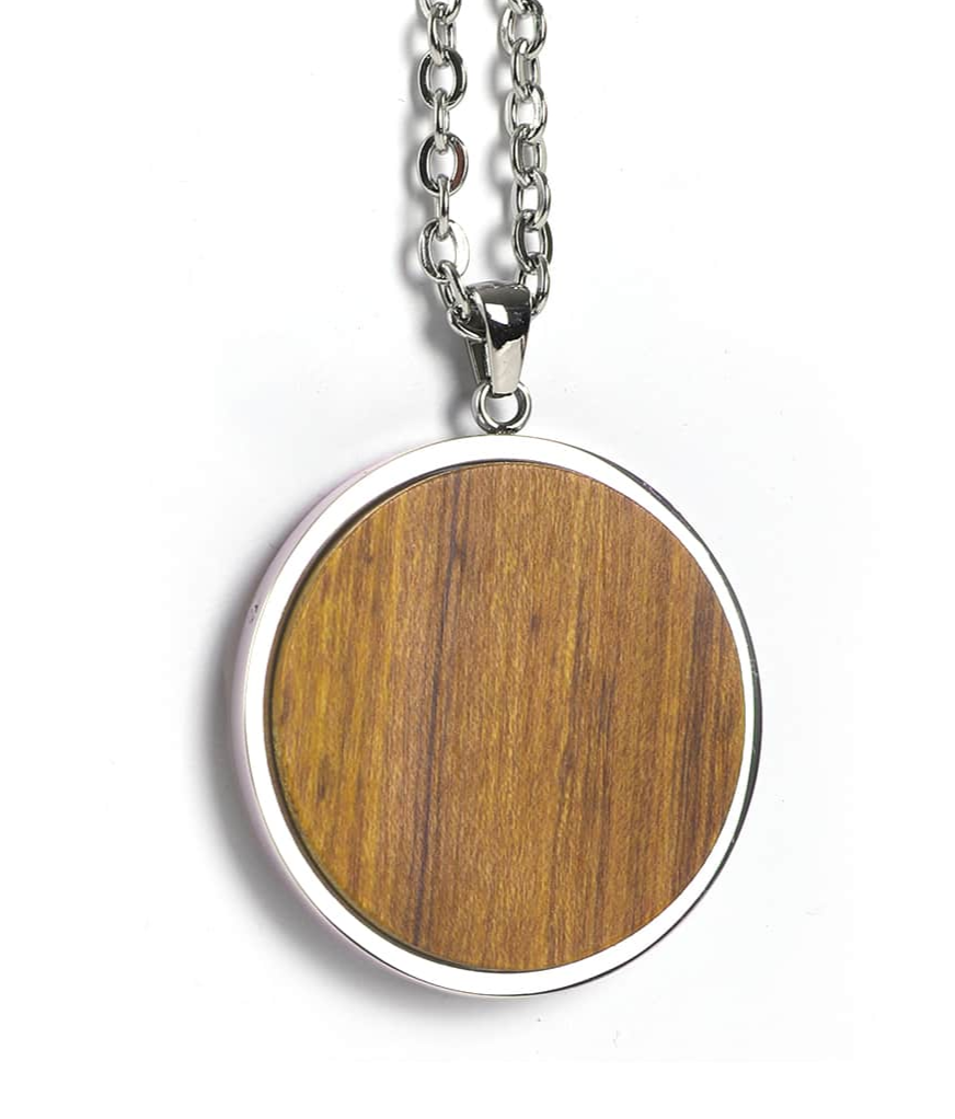 Wooden Engravable Circle Necklace