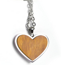 Customizable Wooden Engravable Heart Necklace