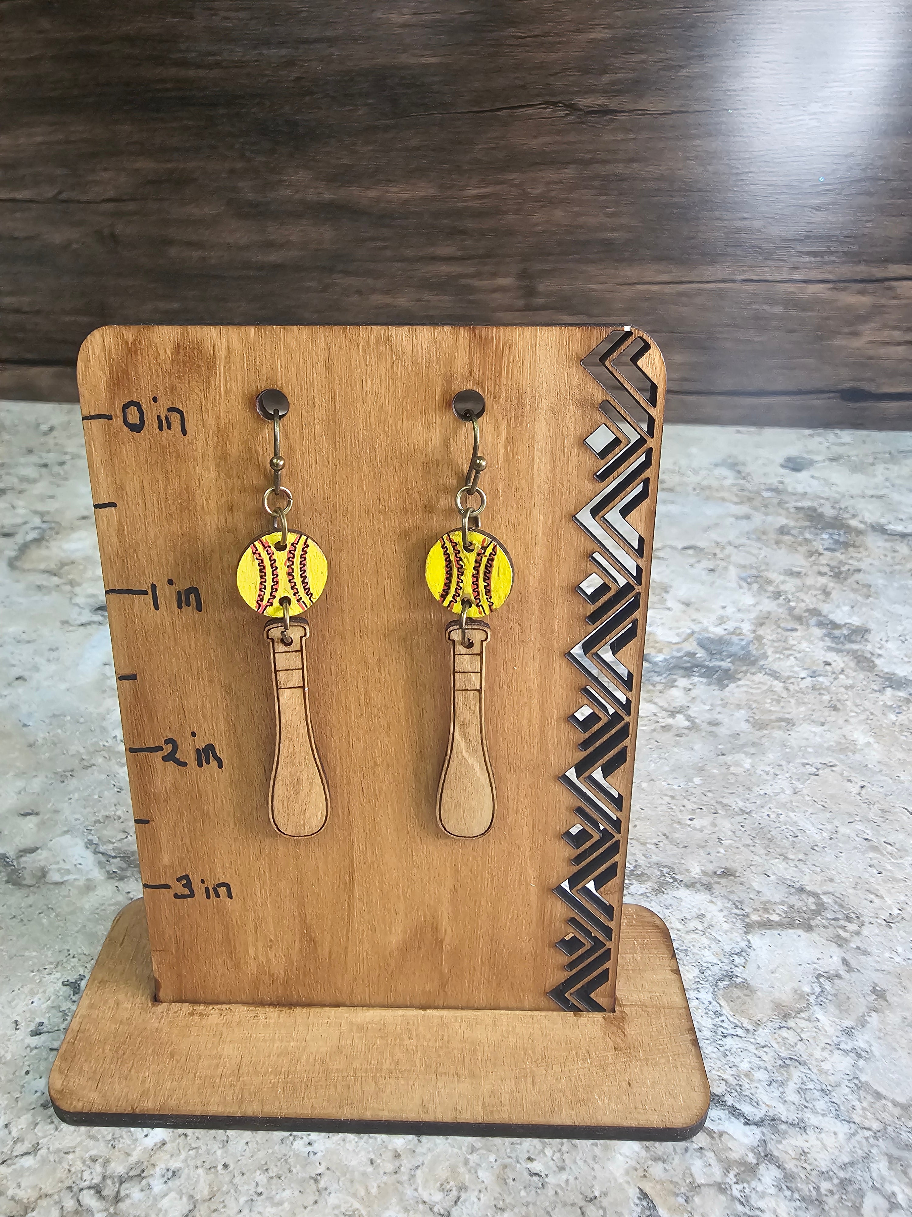 Softball Earrings