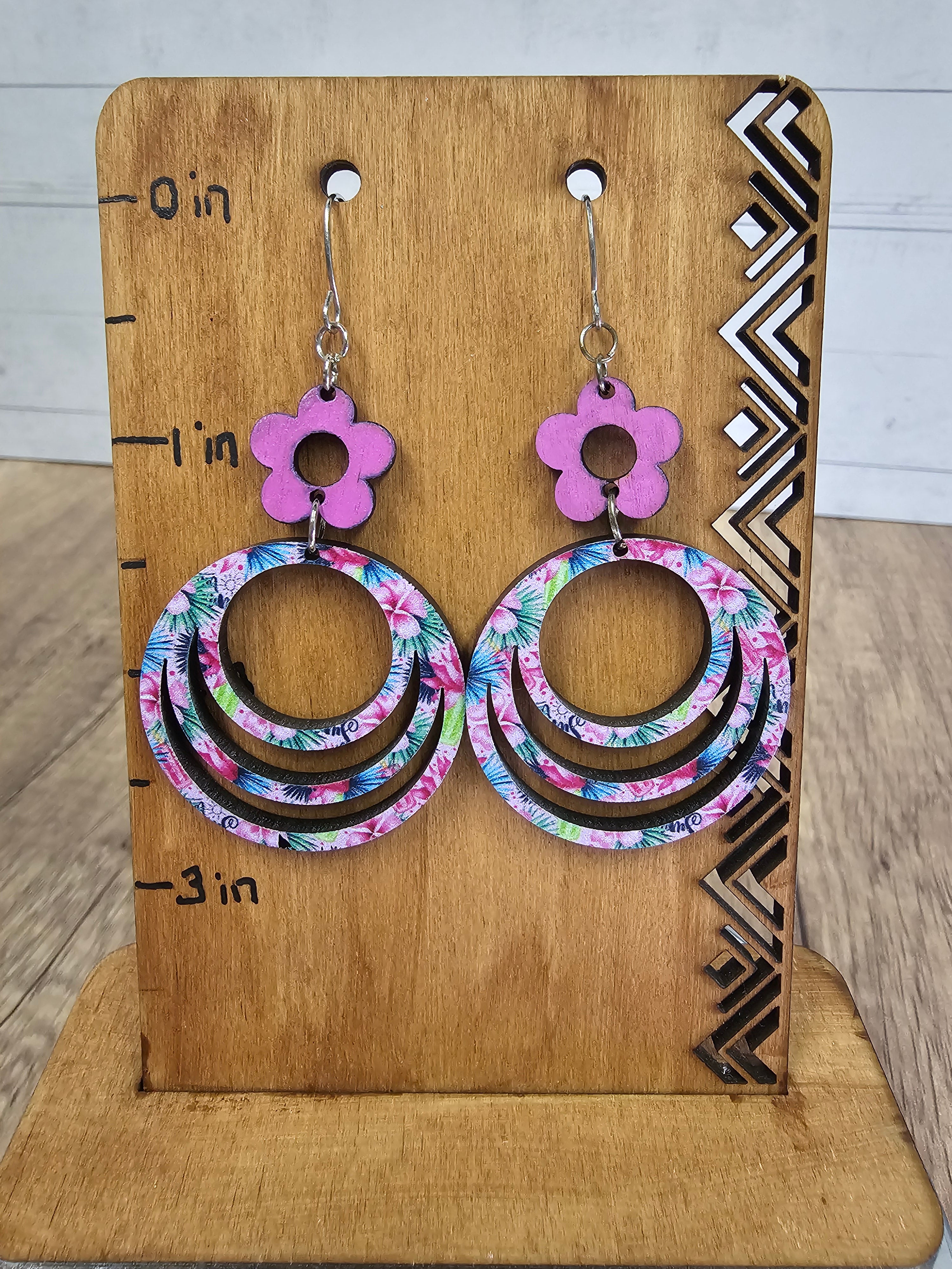 Flower and Loops Earrings