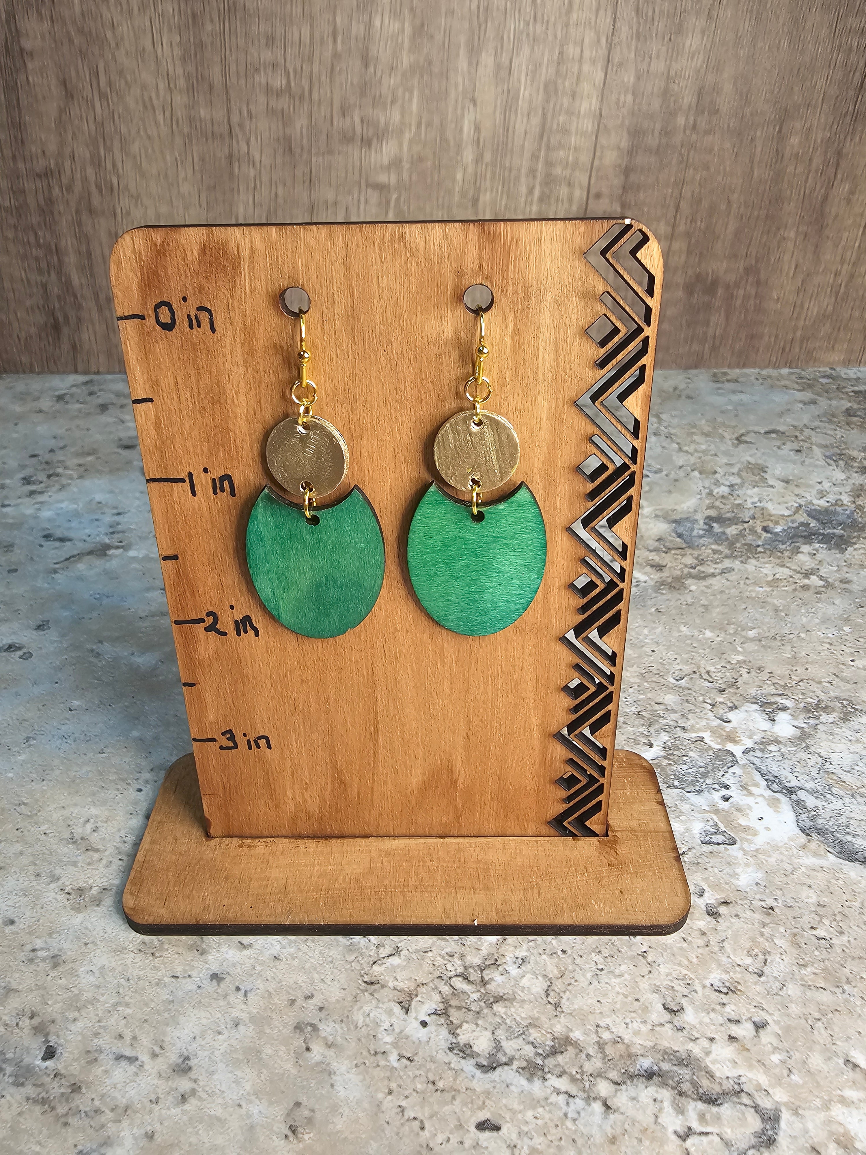 Wooden Dangle Earrings