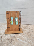 Rectangle Tulip Dangling Earrings
