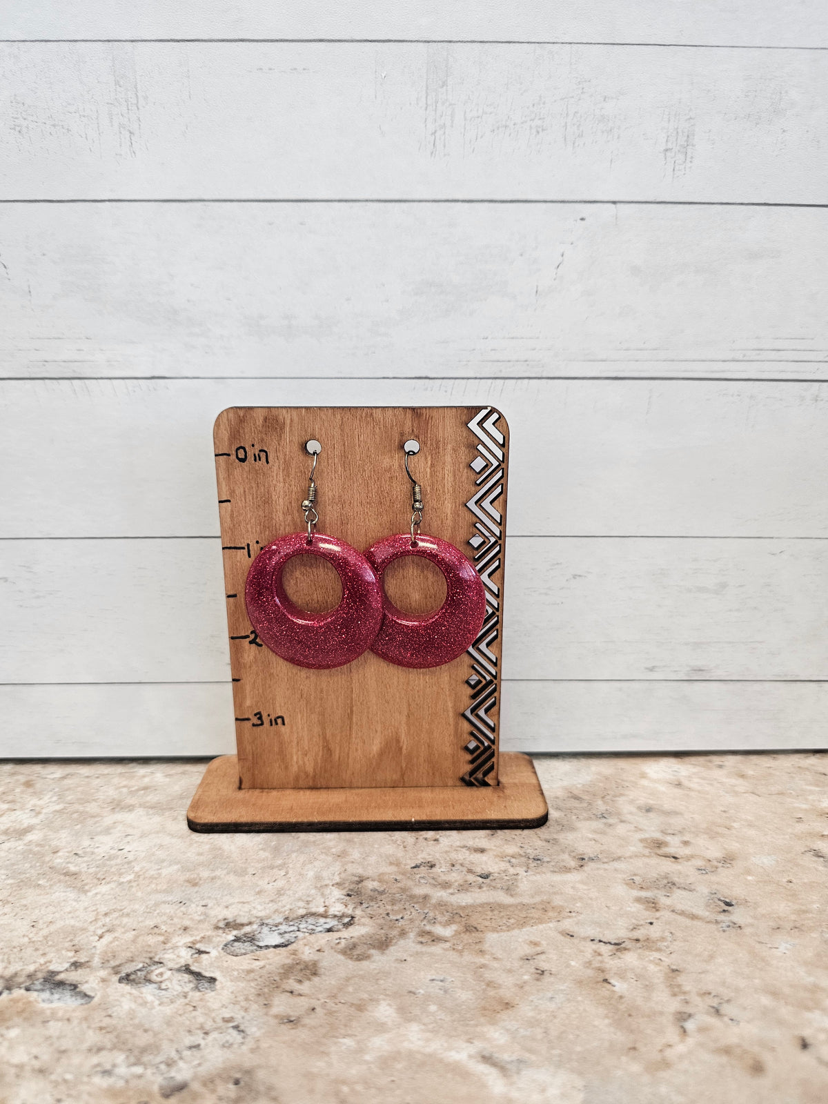 Circle Resin Dangling Earring