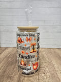 Fall Glass Can Tumbler