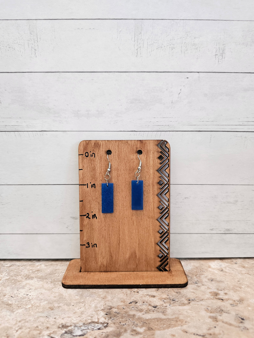 Shaped Resin Dangling Earring