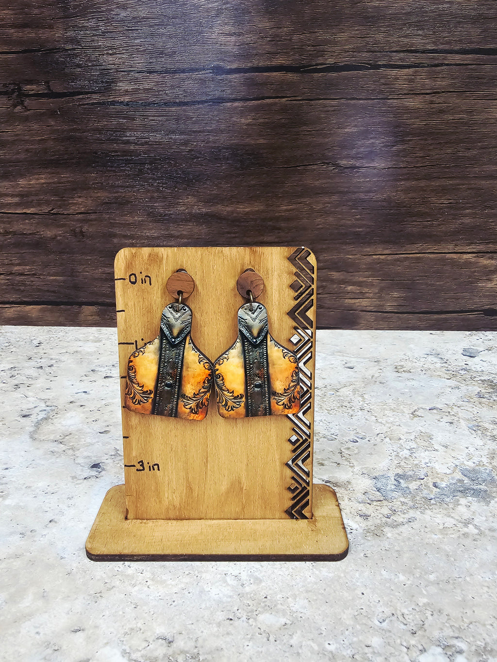 Western Cattle Tag Earrings