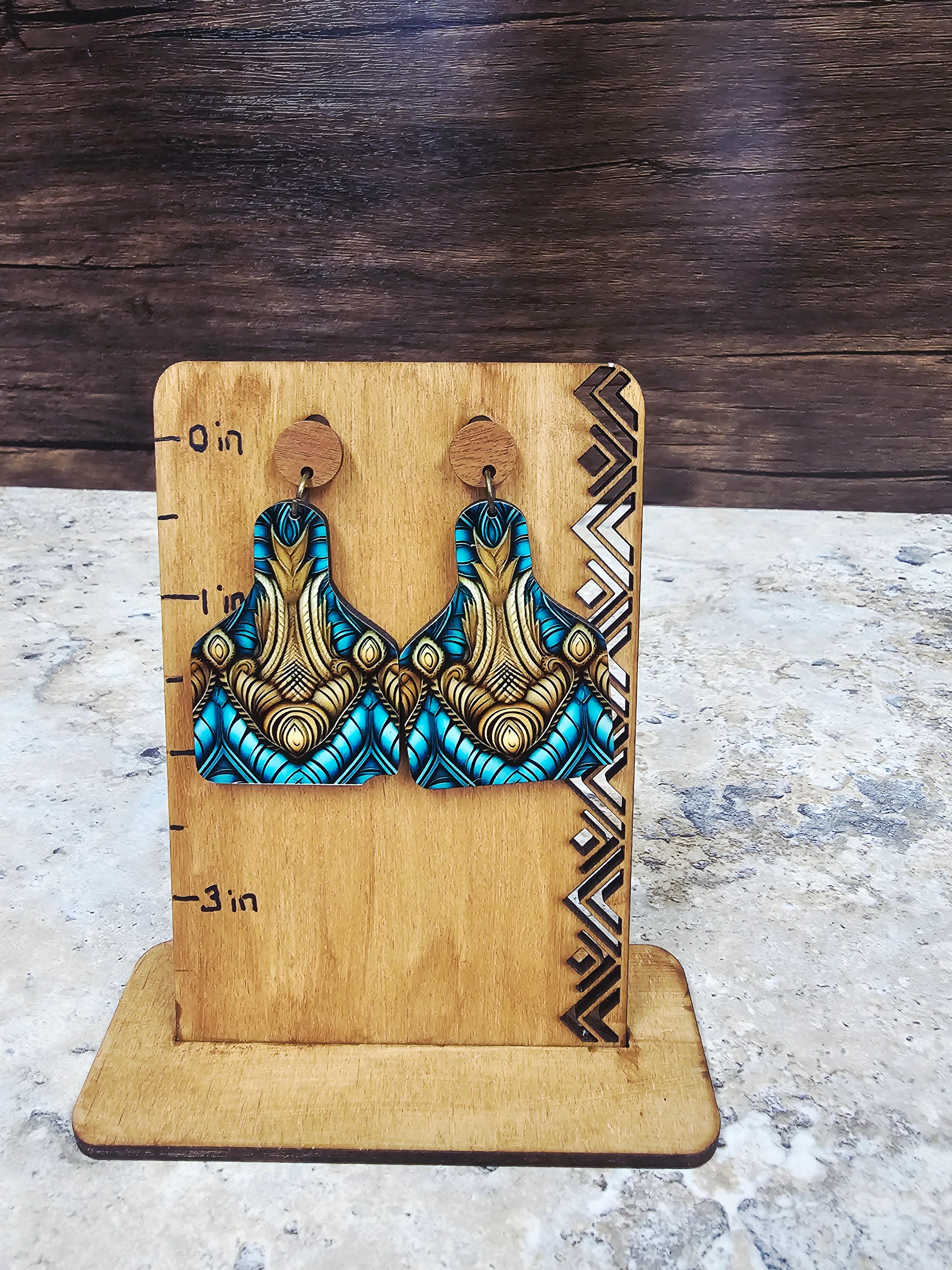 Western Cattle Tag Earrings