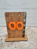 Orange Resin Dangle Earrings
