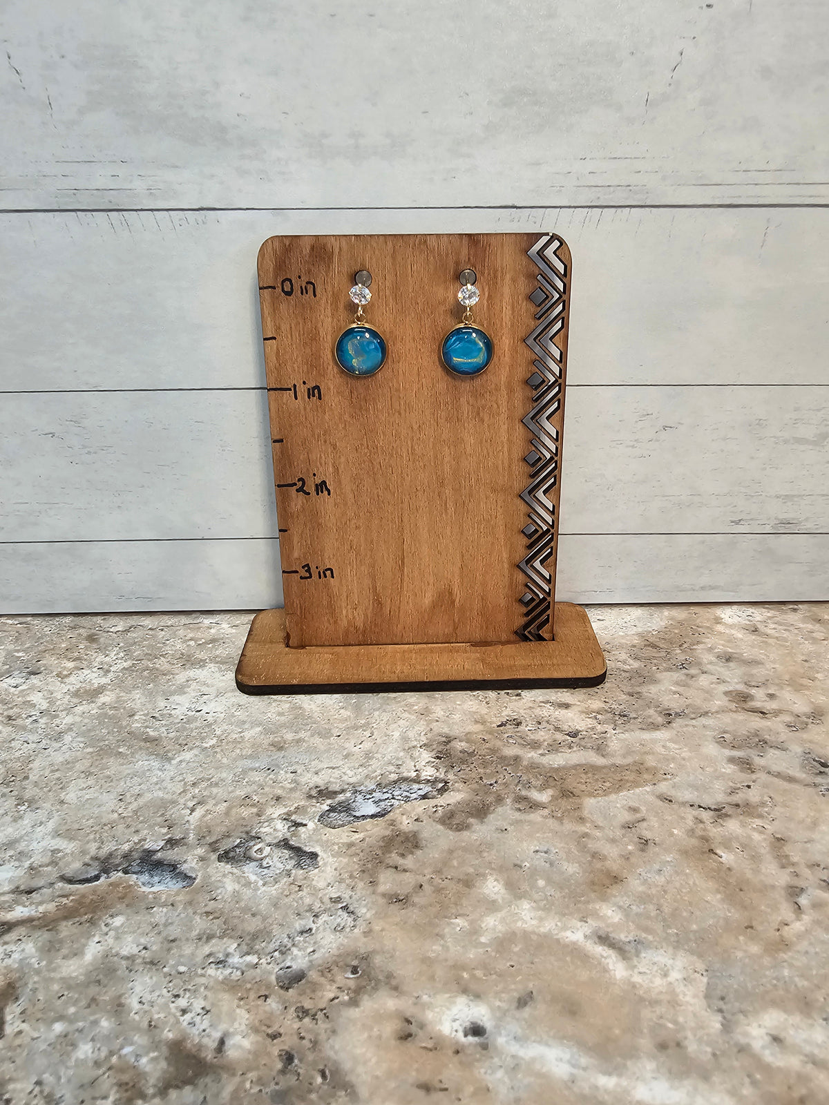 Circle Dangling Earring with Rhinestones