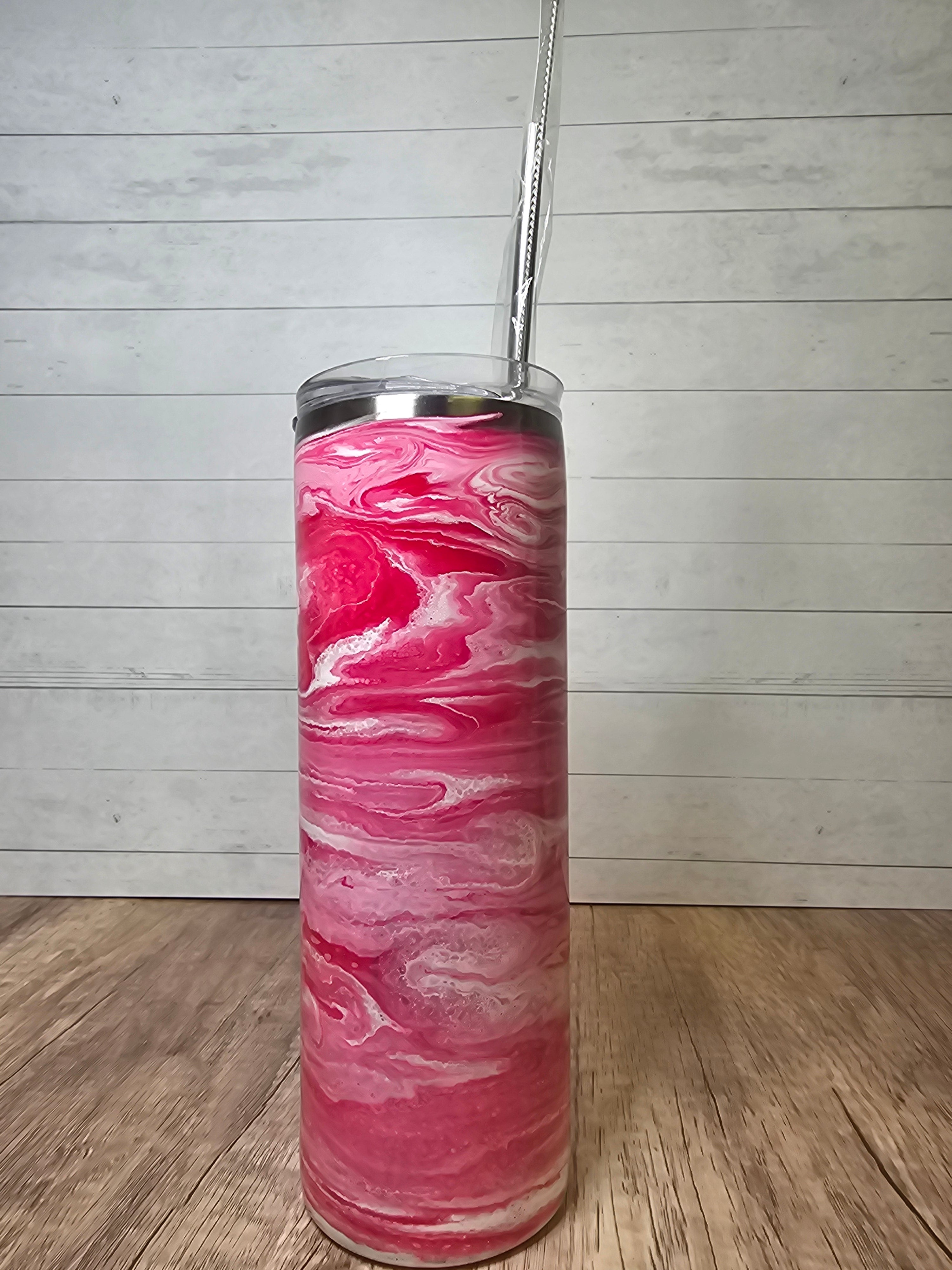 Pink and White Tumbler