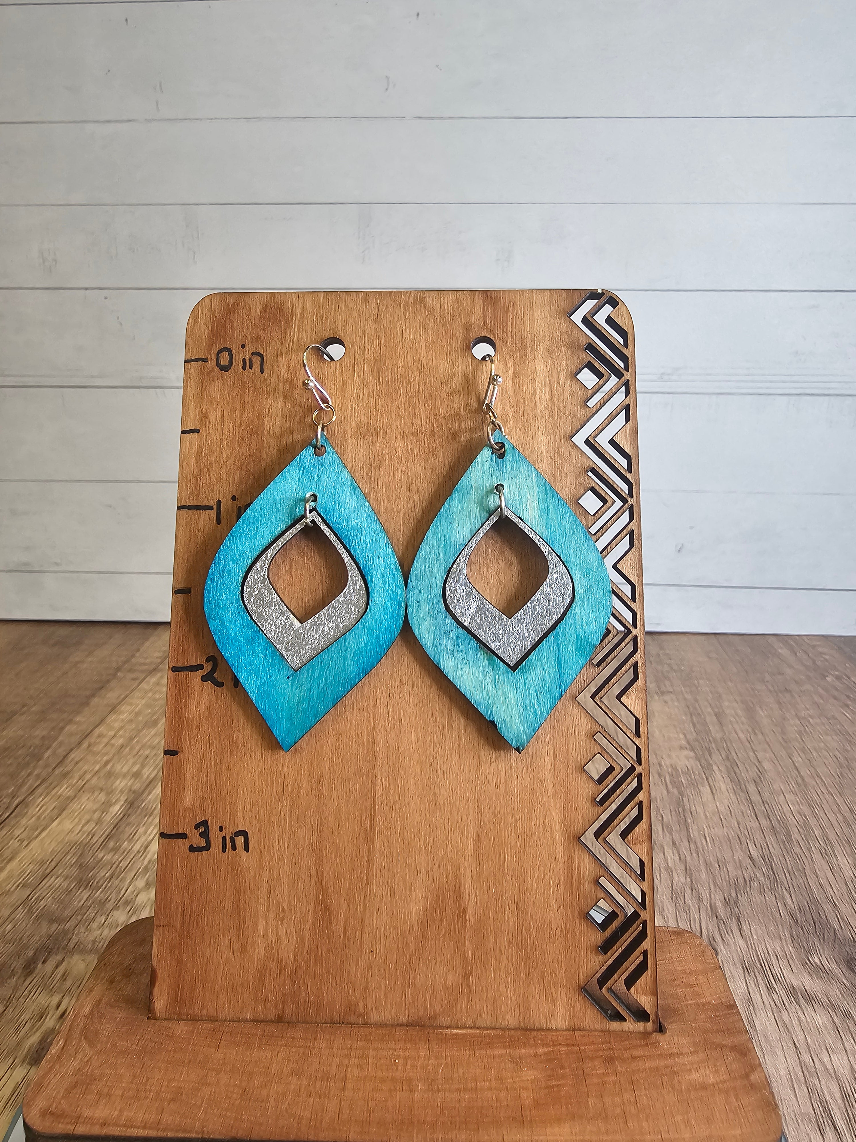 Wooden Drop Earrings