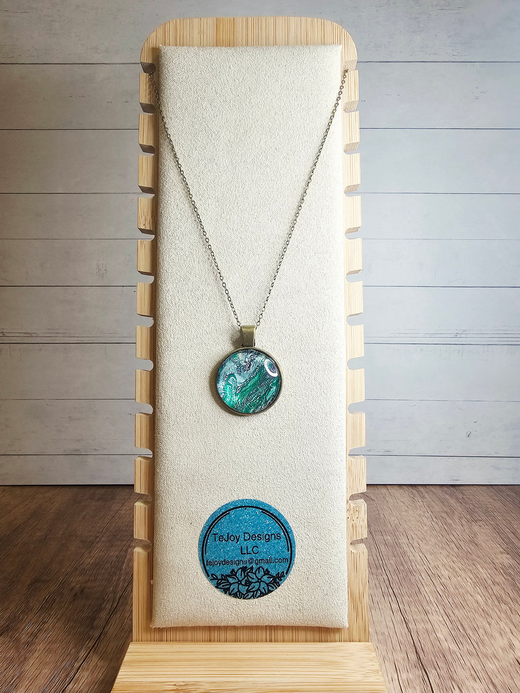 Antique Brass Fluid Art Necklace