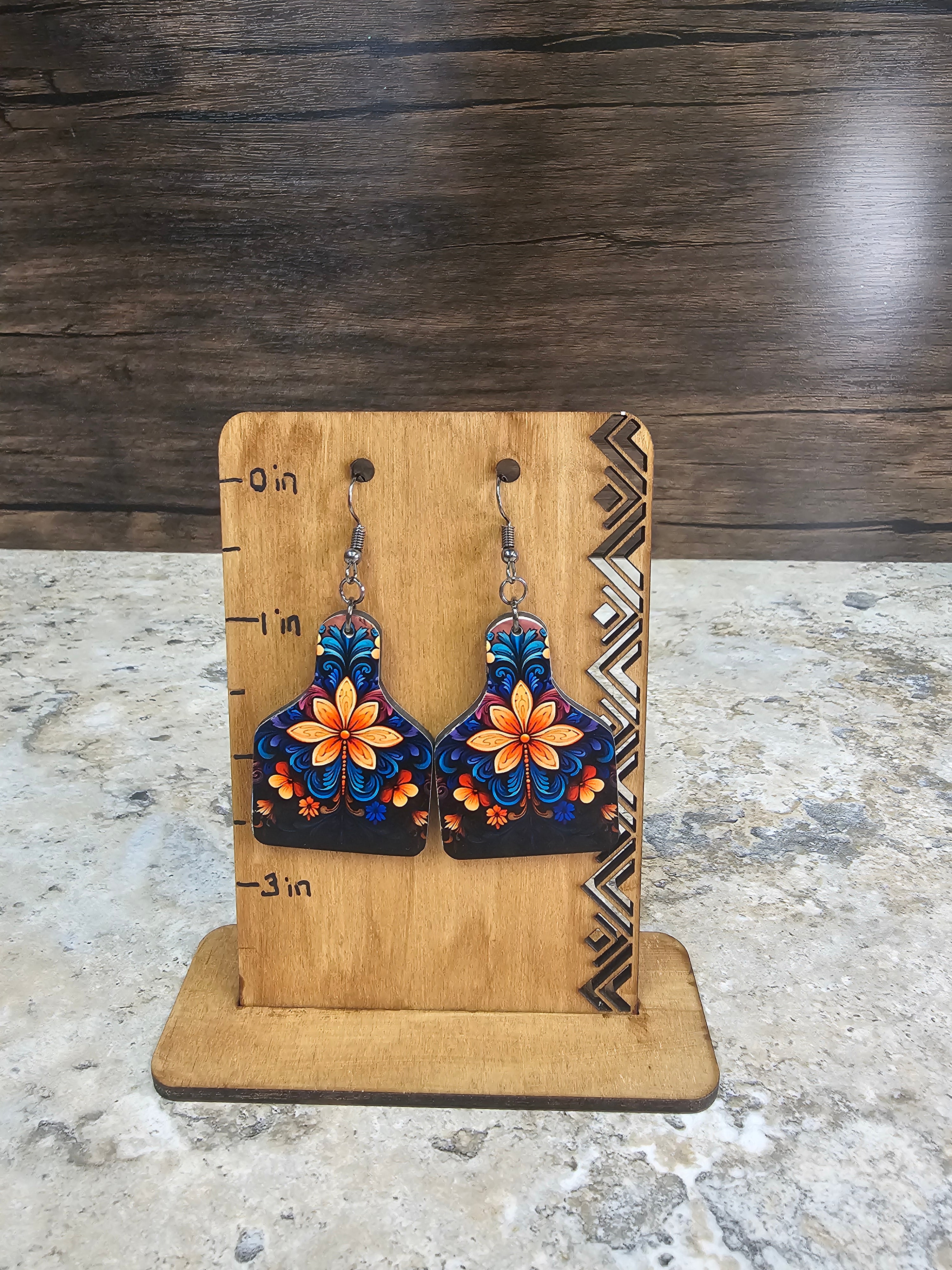Western Cattle Tag Earrings