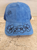 Floral Blue Tucker Hat
