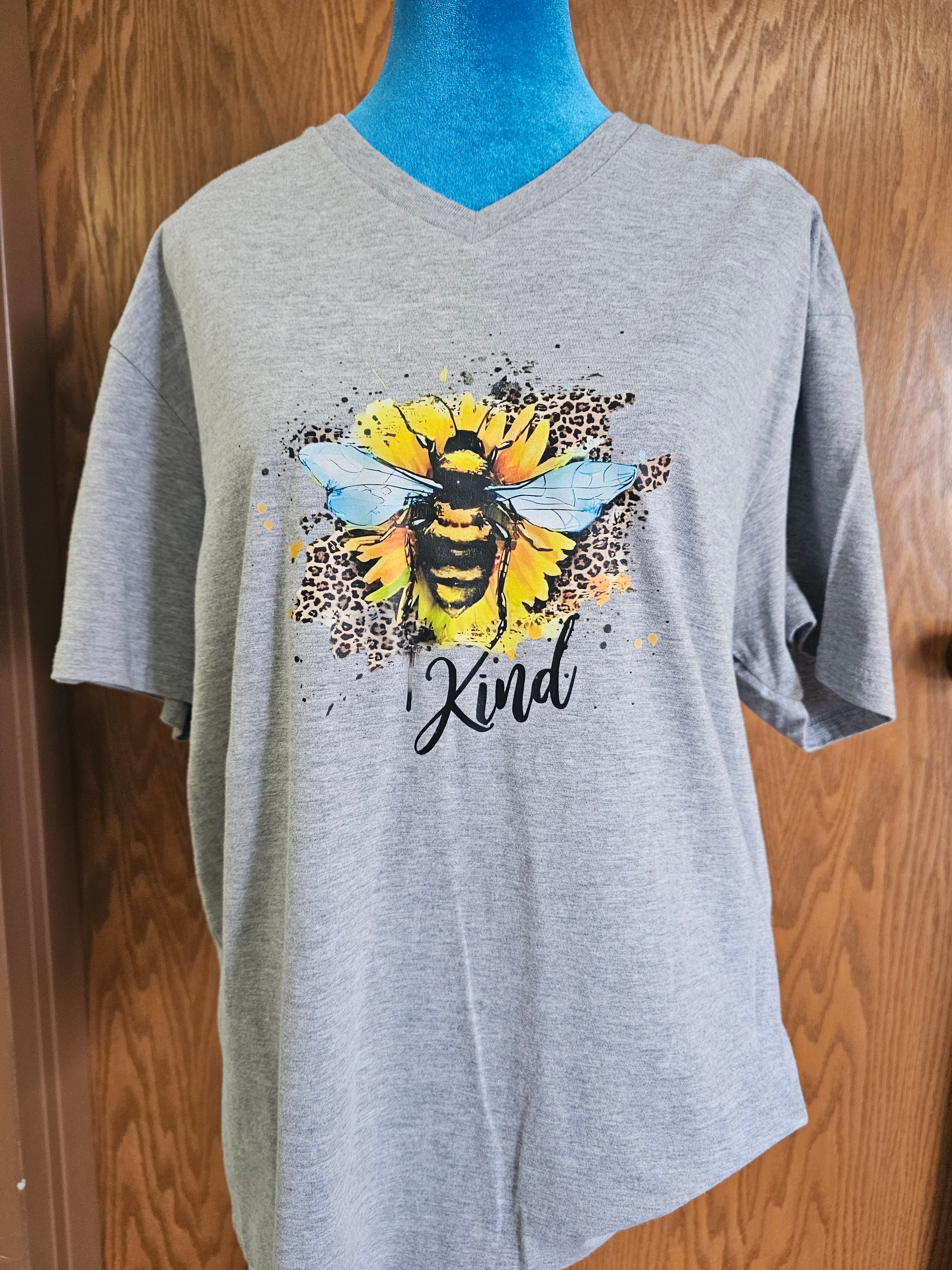 Bee Kind V-neck Tee