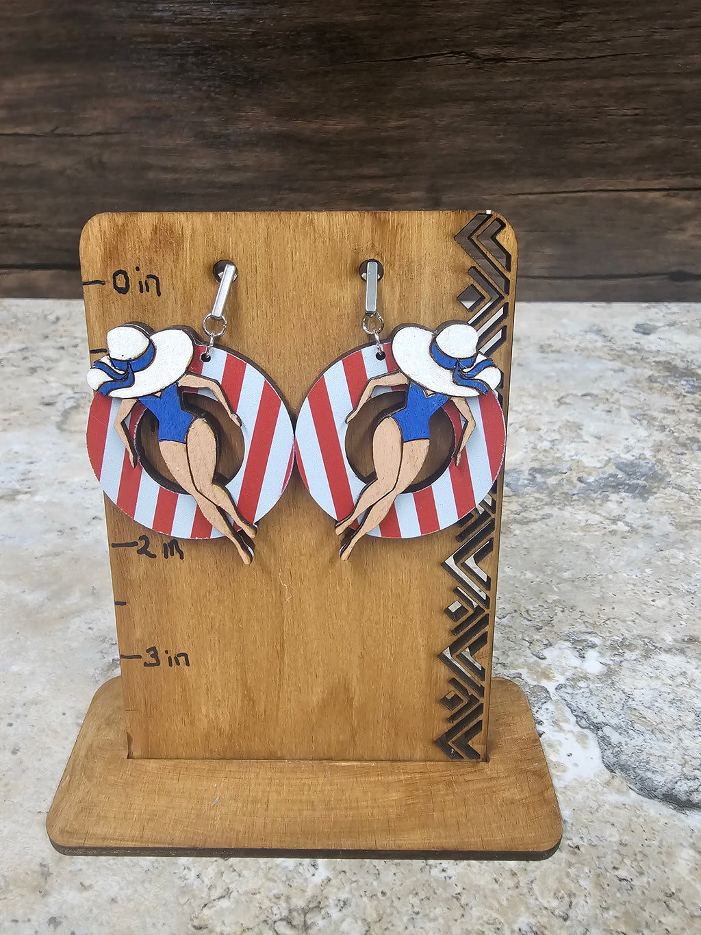 Bathing Beauty on Float Earrings