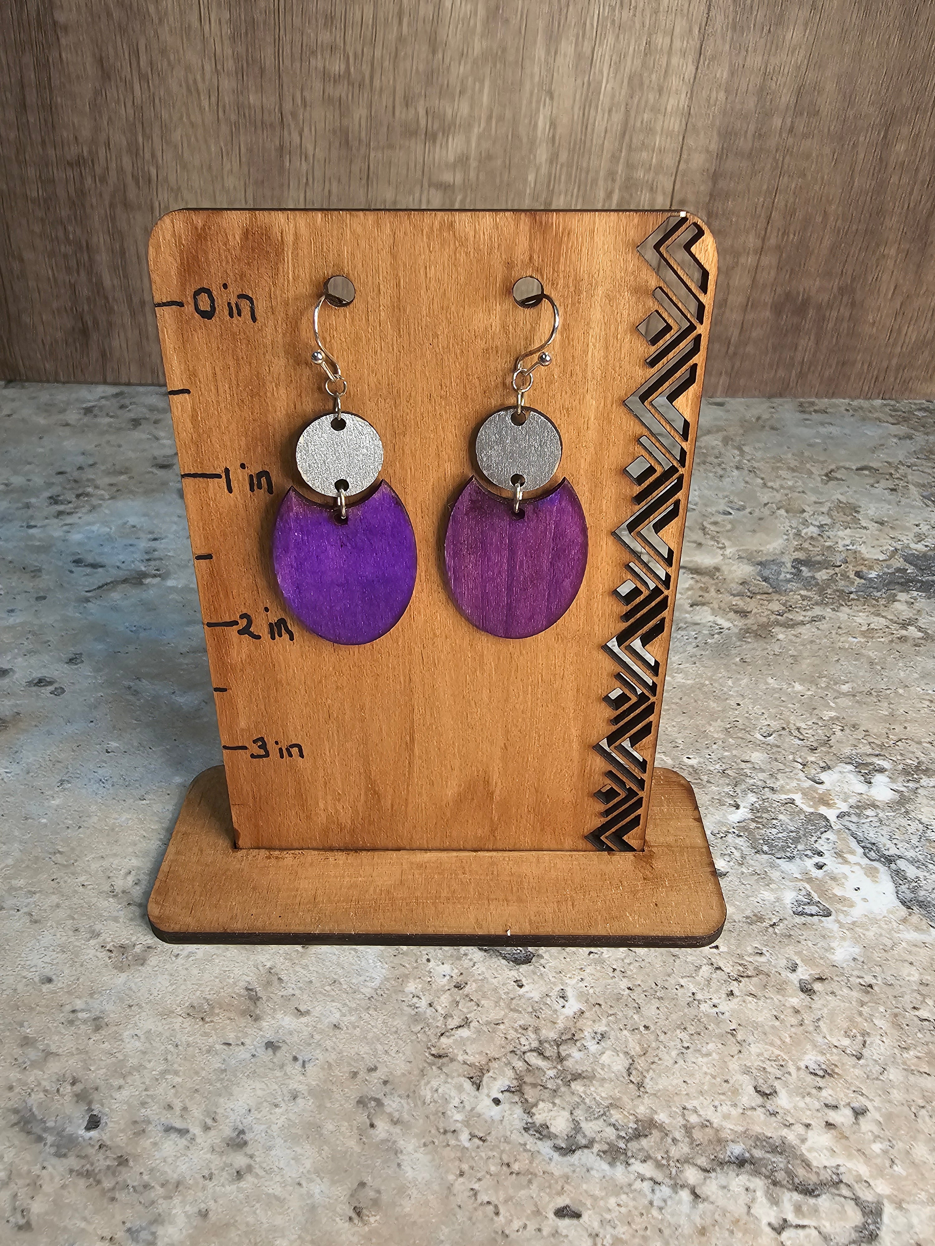 Wooden Dangle Earrings