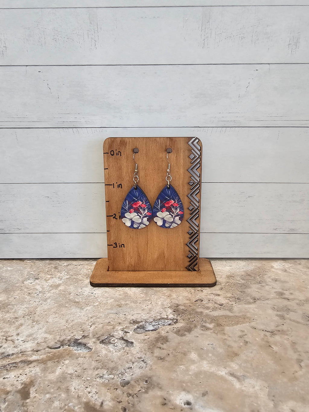 Floral Raindrop Dangling Earring