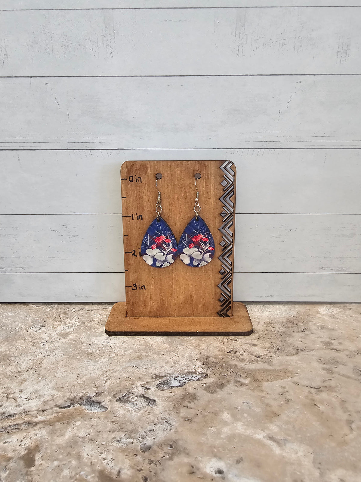 Floral Raindrop Dangling Earring