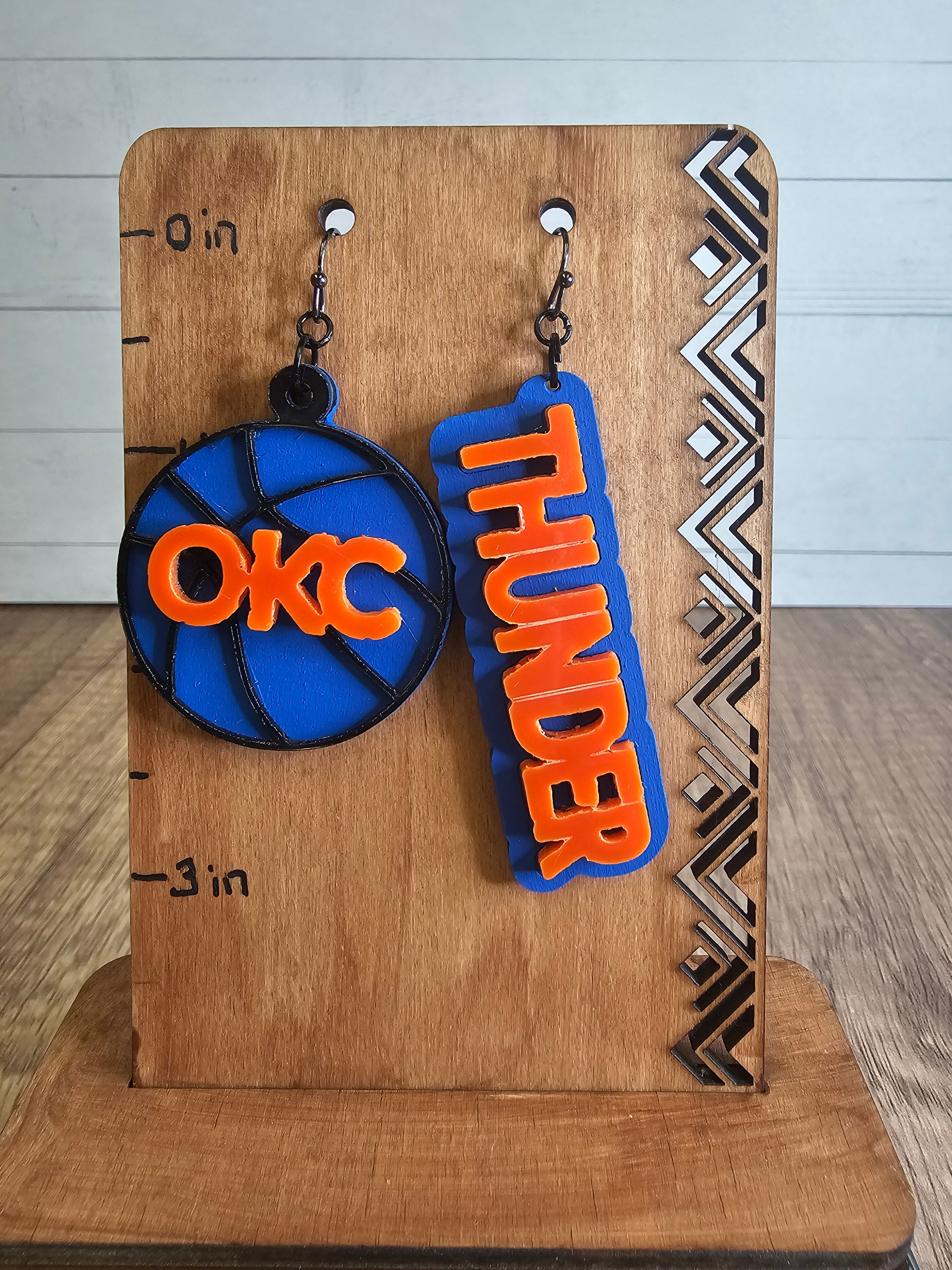 OKC Thunder Earrings