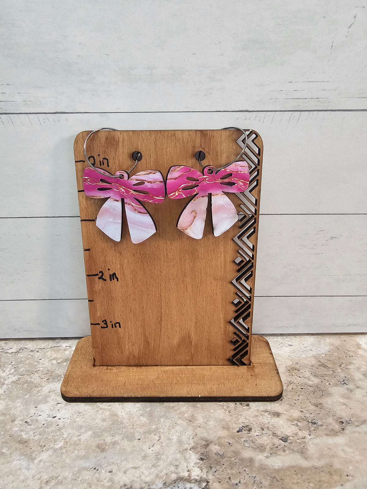 Bow Dangling Hoop Earrings