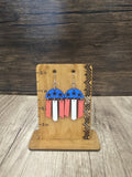 Patriotic Wooden Earrings