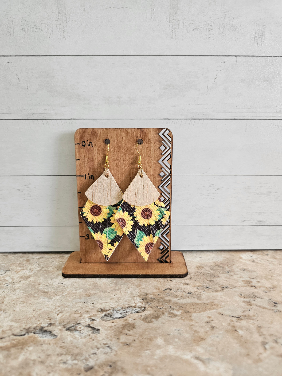 Wild Animal Print Geometric Shaped Dangle Earrings