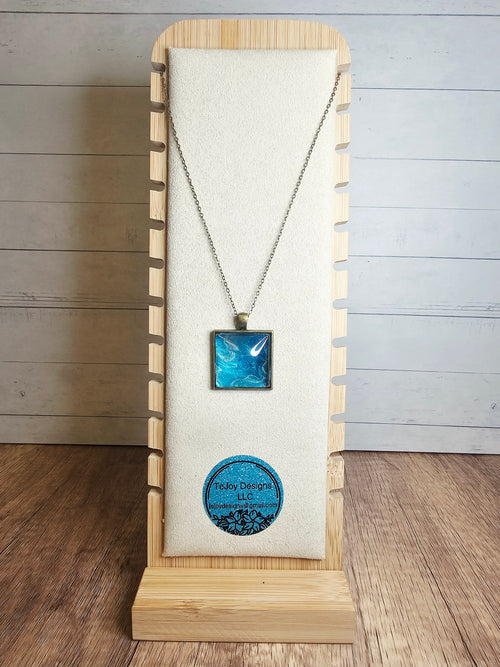 Antique Brass Fluid Art Necklace