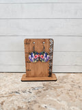 Floral Circle Dangling Earrings