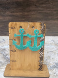 Resin Anchor Hoop Earrings