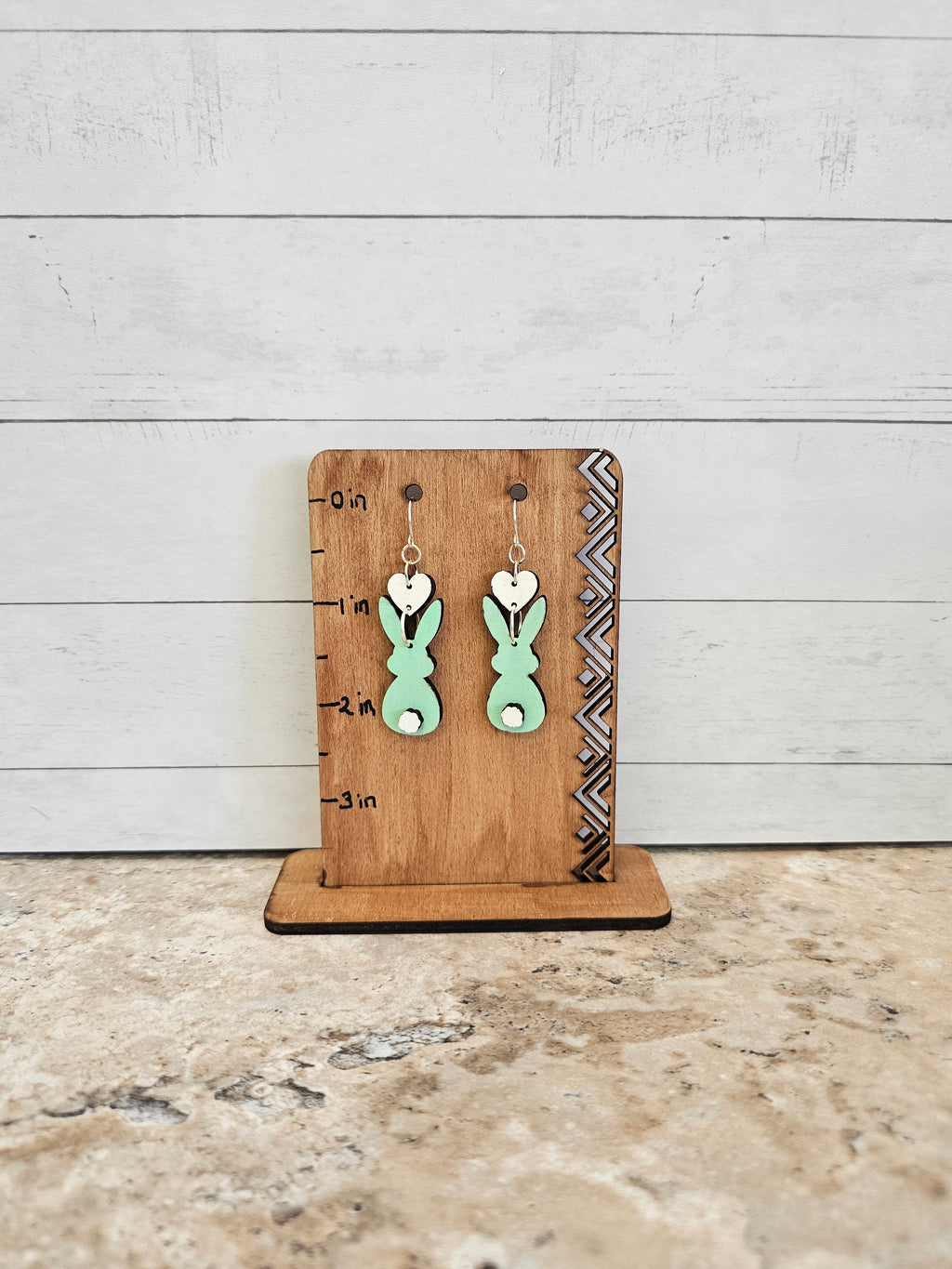 Bunny with Heart Dangling Earrings