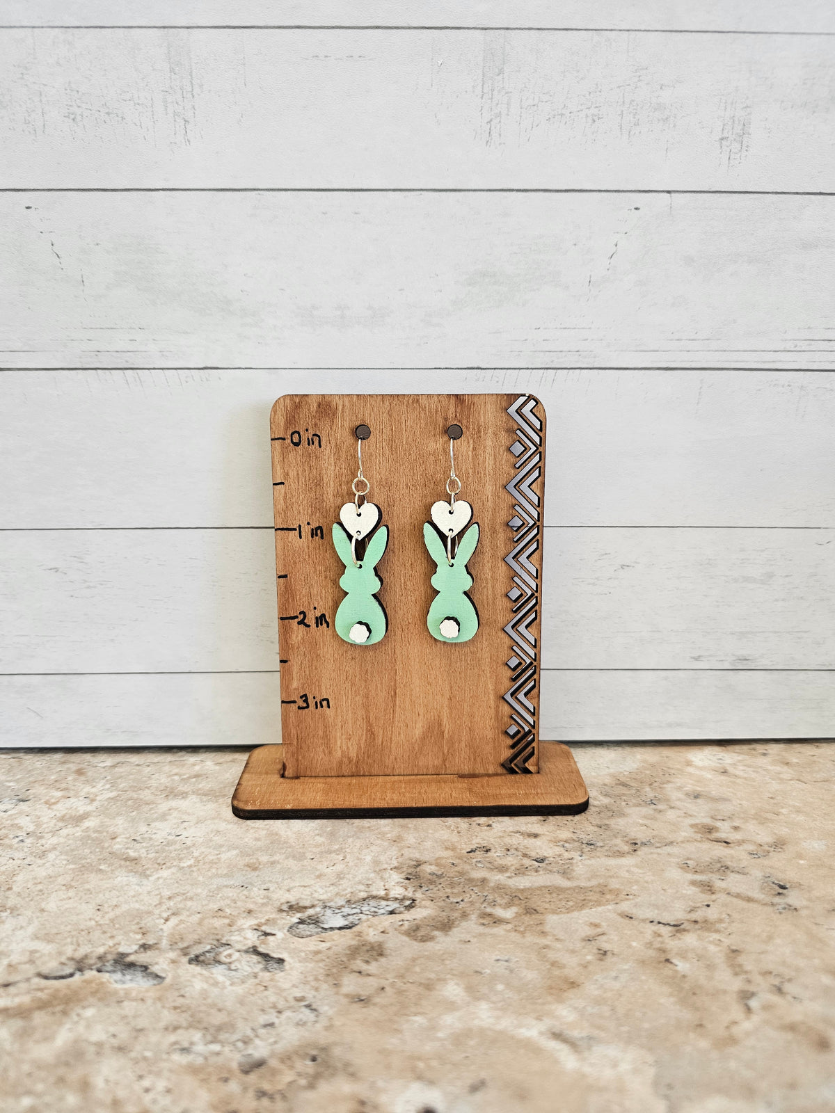 Bunny with Heart Dangling Earrings