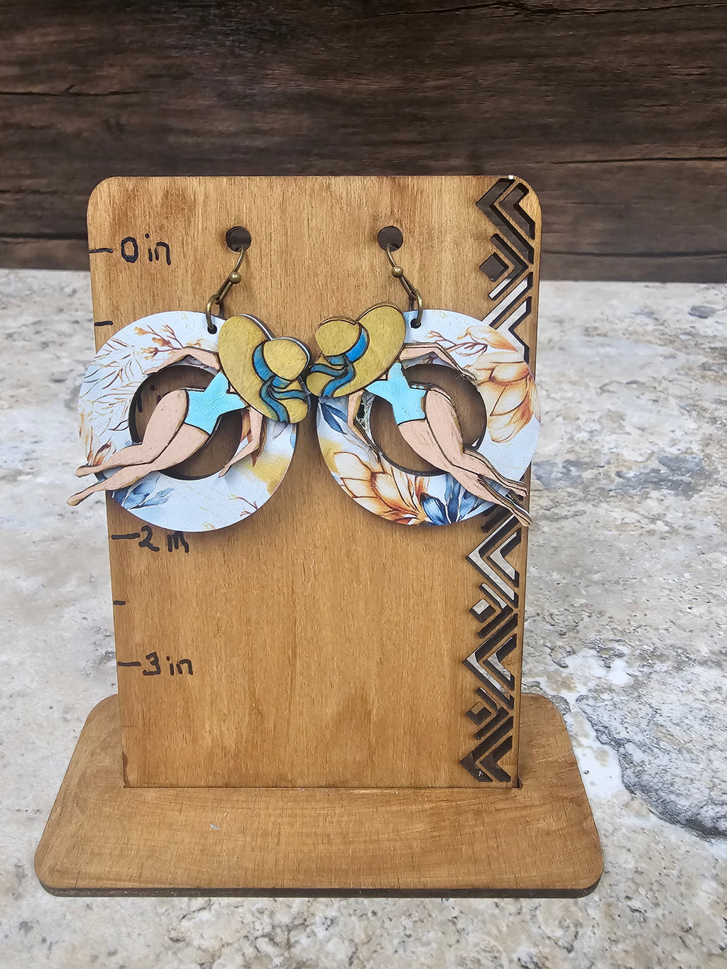 Bathing Beauty on Float Earrings