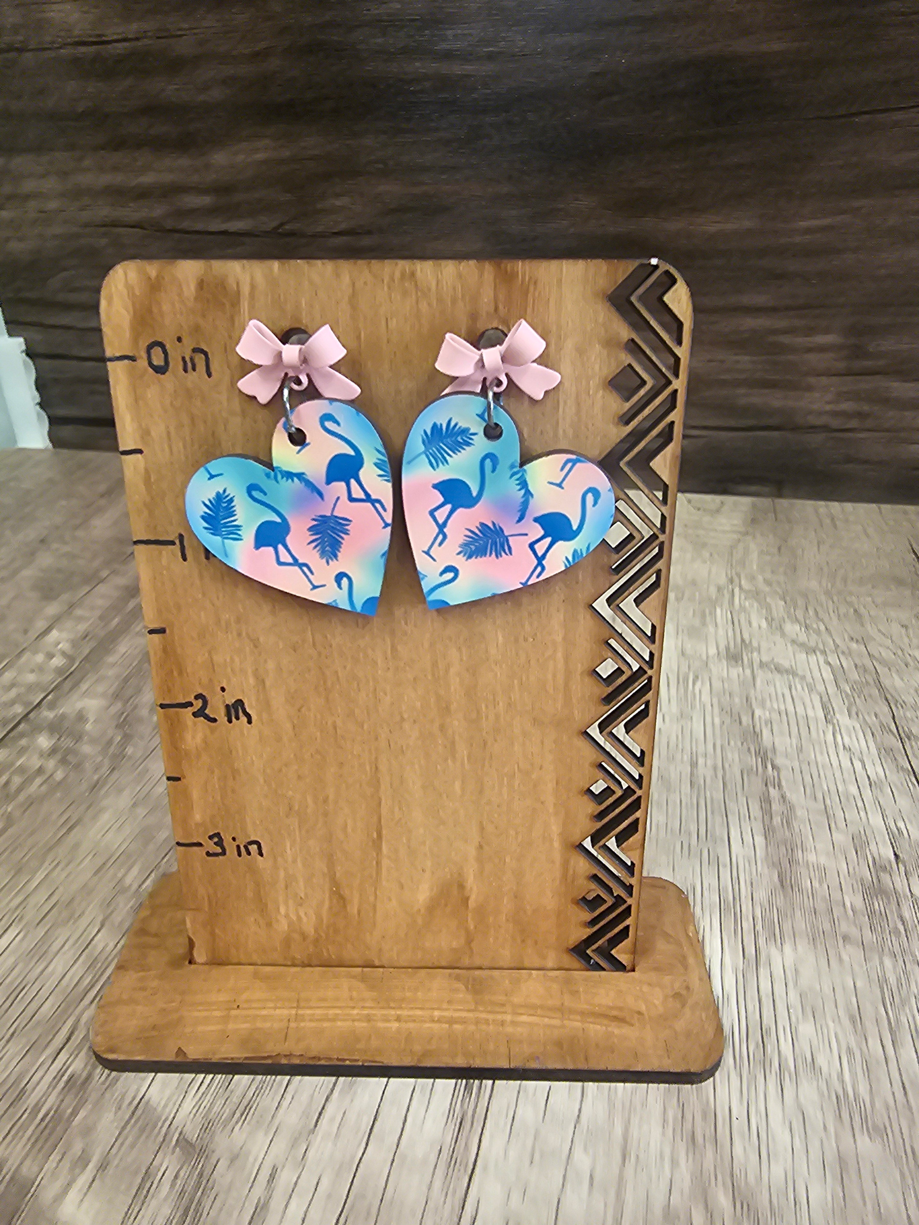 Heart & Flamingos Earrings