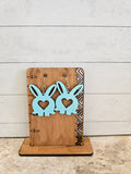 Bunny with Heart Tail Dangling Earrings