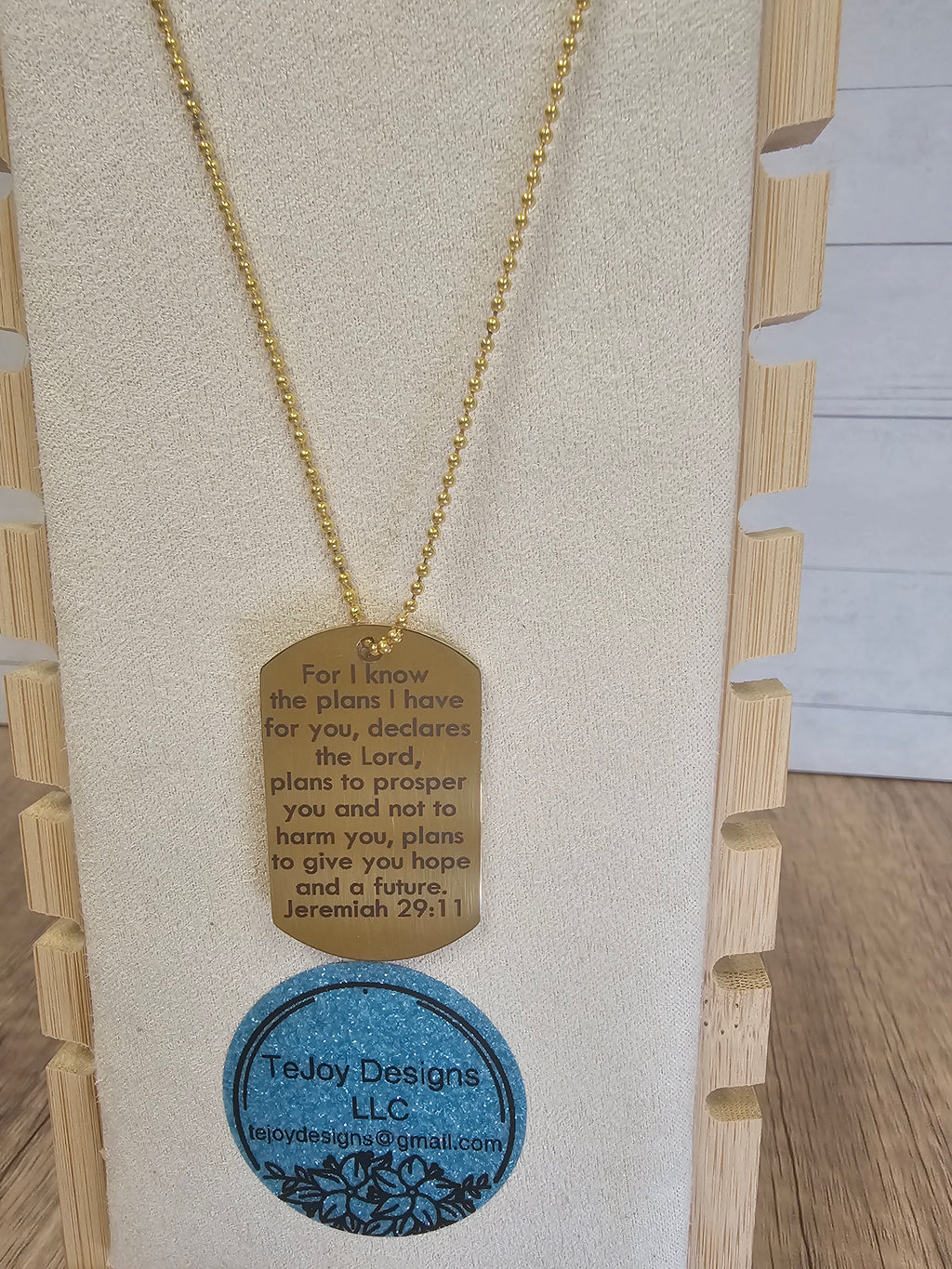 Engraved Dog Tag Necklace