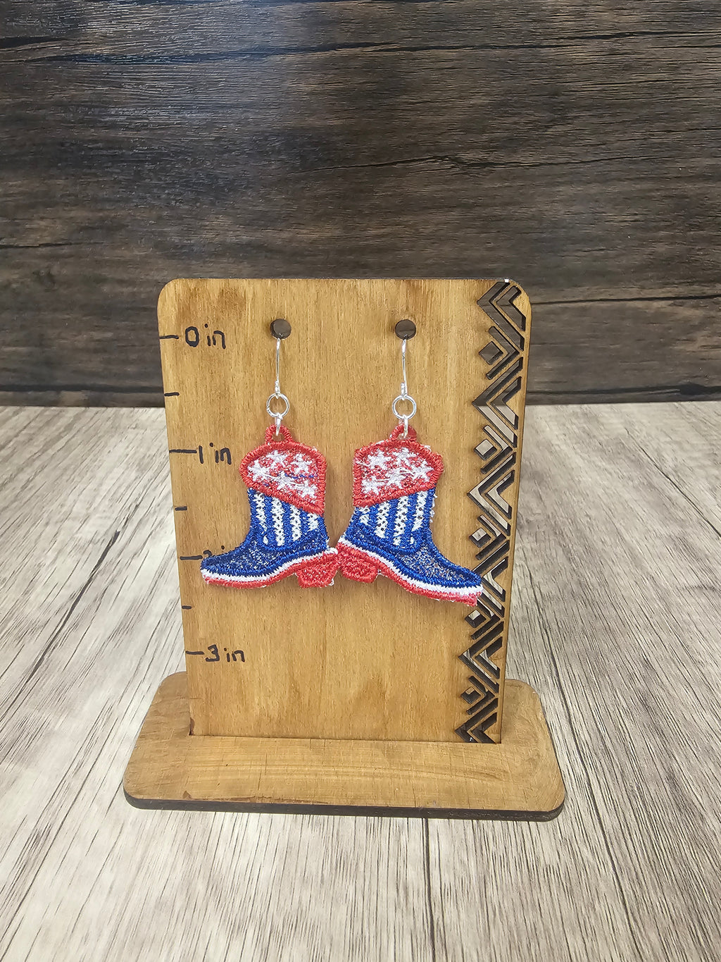 Embroidered Patriotic Earrings