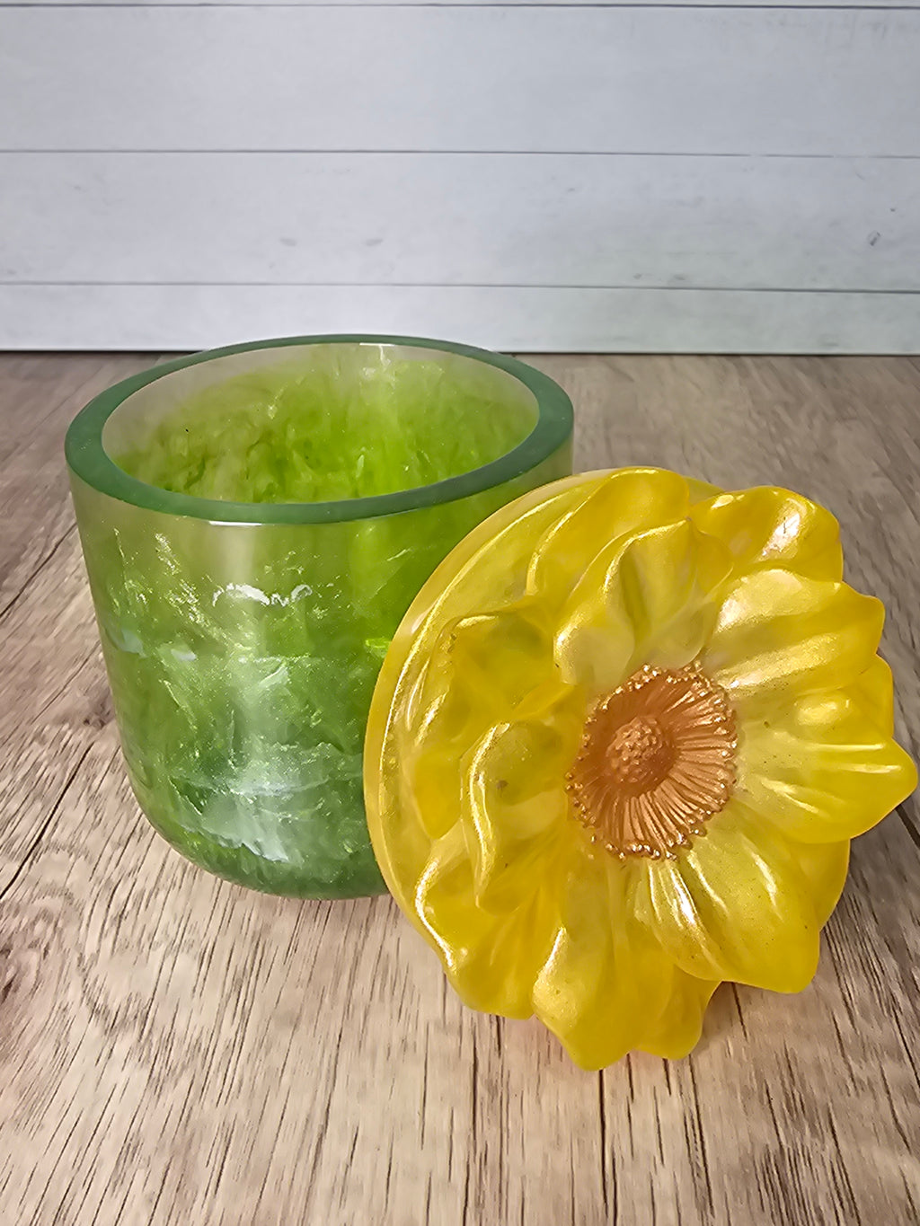Resin Sunflower Jar