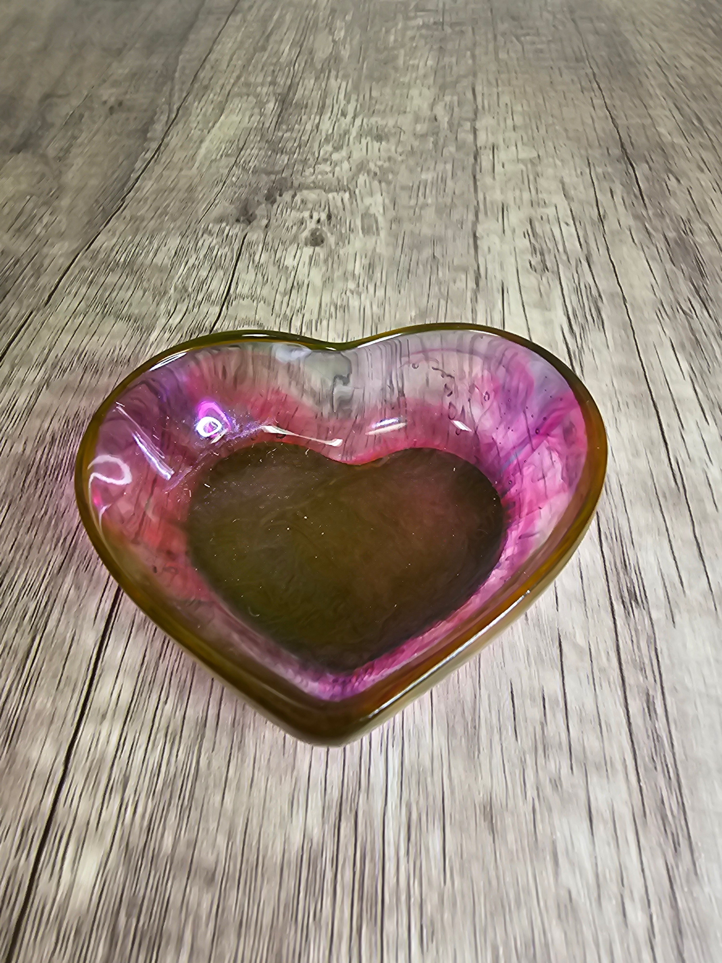 Resin Heart Trinket Bowl