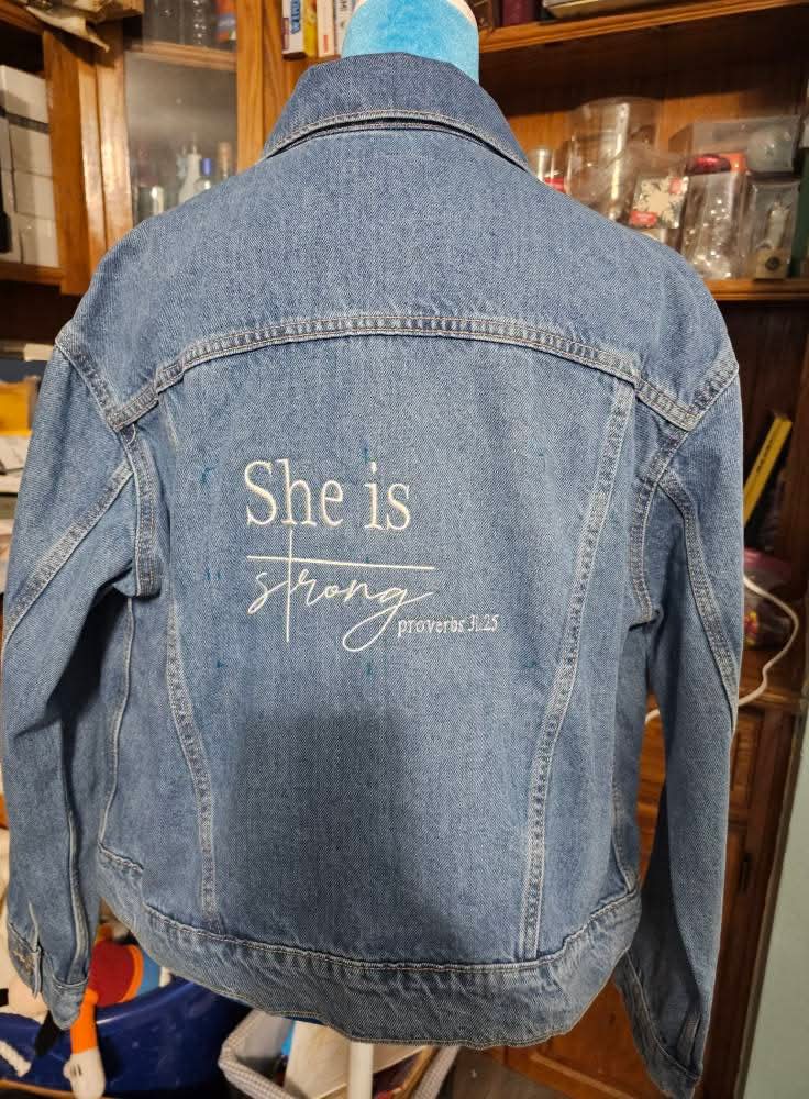 She is Strong Denim Jacket
