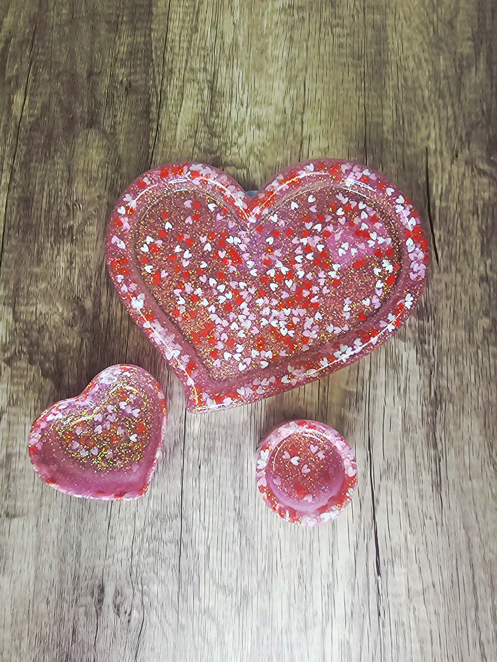 Resin Hearts Vanity Set