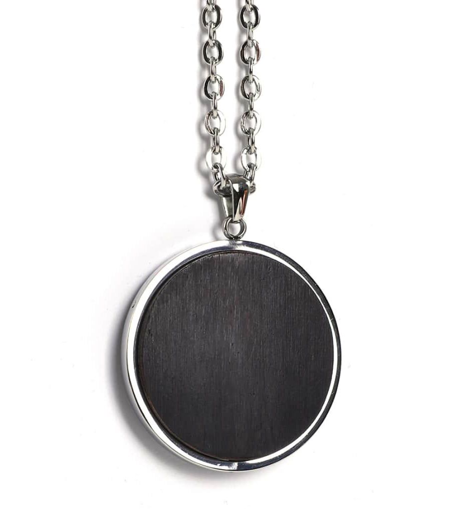 Wooden Engravable Circle Necklace